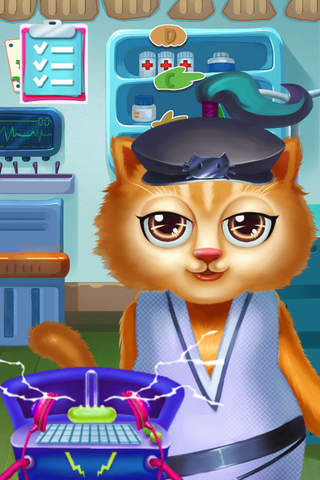 Cartoon Kitty's Brain Clinic-Pets Surgery Doctor screenshot 3