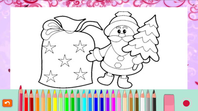 Snowman and merry christmas picture coloring book screenshot 2