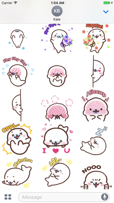 Cutest Snow Baby Seal Animated Stickers screenshot 2