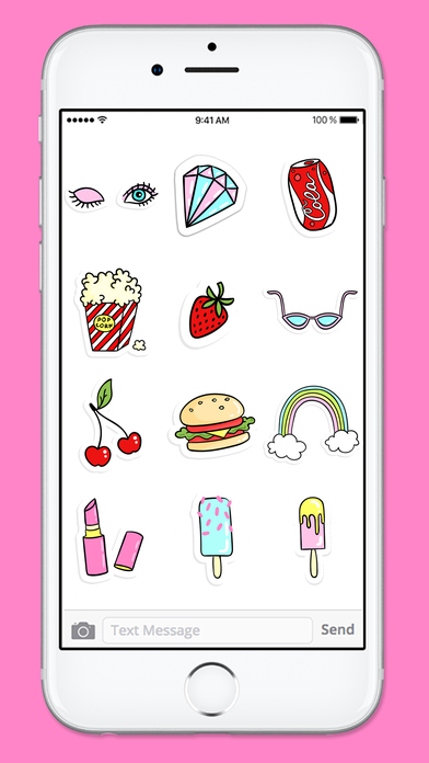Cartoon Doodle Food and Fun Sticker Pack screenshot 4
