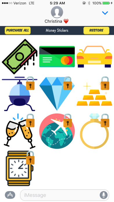 Money Stickers - Free Emoji Stickers for iMessage screenshot 2