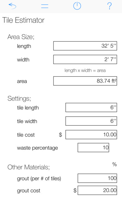 Tile Calculator Pro screenshot 4