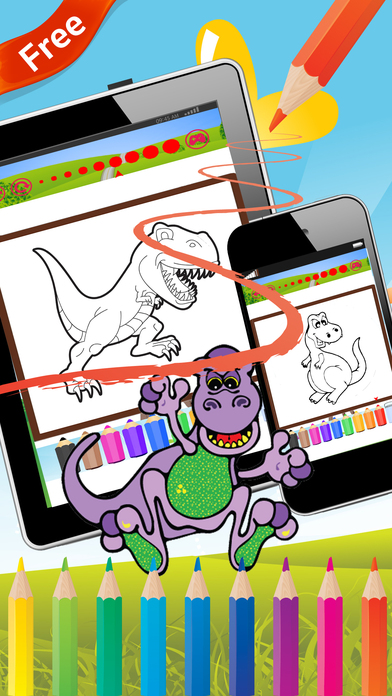 Dinosaur3 coloring book for kids screenshot 4