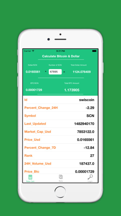 Bitcoin Calculator - Live Rate screenshot 2