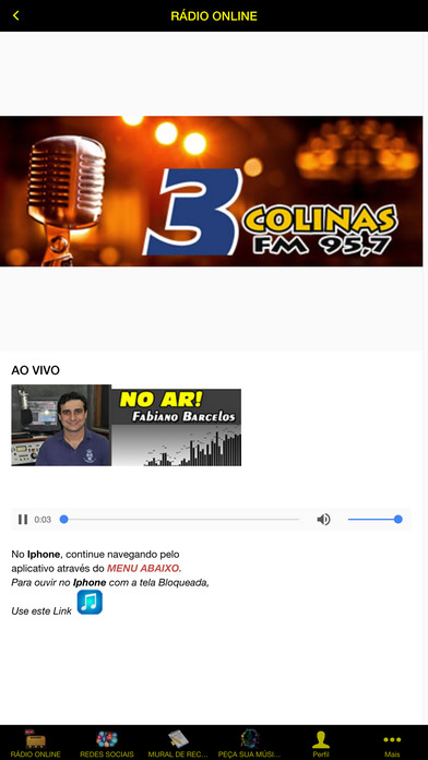 Rádio 3 Colinas FM - Franca-SP screenshot 2