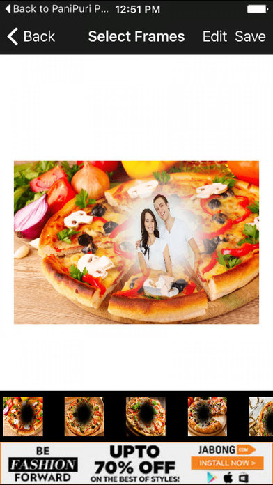Pizza Photo Frames Edit Selfie Collage & Wallpaper screenshot 3