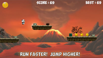 Panda Run Volcano - Planet Earth Day Version screenshot 2