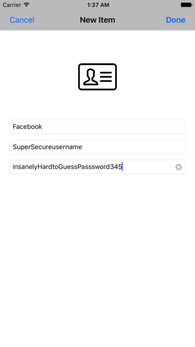 Account Information Safe screenshot 3