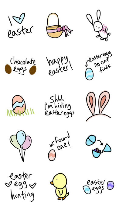 Easter sticker - cute animal stickers for iMessage screenshot 2