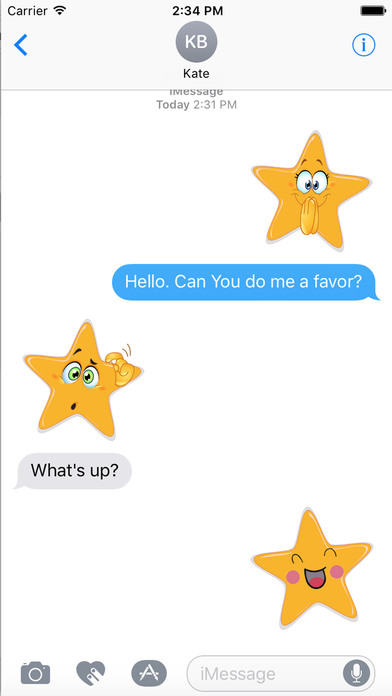 Emoji Collection: Star Emoji Sticker for iMessage screenshot 3