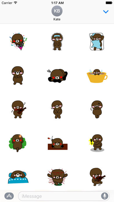 Lovely Brown Mole Stickers screenshot 2