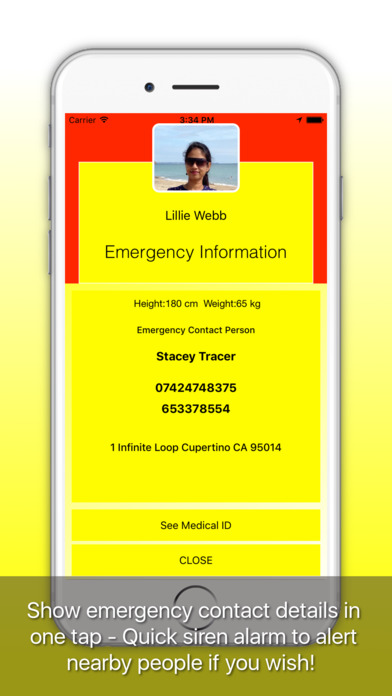 ICE: Emergency Contacts SMS Medical ID SOS & Alarm screenshot 2