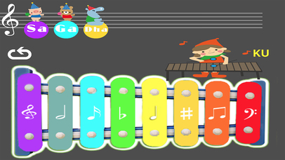 इंद्रधनुष रंग कीबोर्ड पियानो screenshot 3