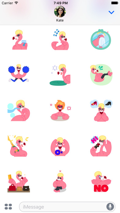 Appealing Flamingo Animated Stickers screenshot 3