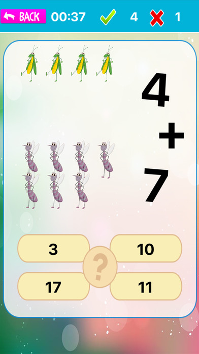 3 to 6 year math worksheets game bug edition screenshot 2