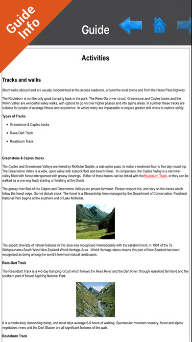 Mount Aspiring National Park GPS Charts Navigator screenshot 2