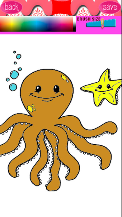 Octopus Coloring Book Game For Kids Edition screenshot 2