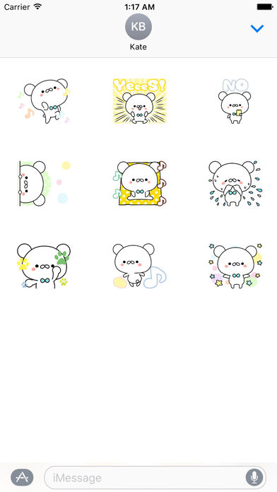 Animated Happy Bear Sticker screenshot 2