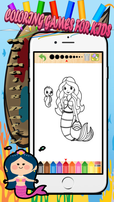 mermaid party : drawing games for kids screenshot 3