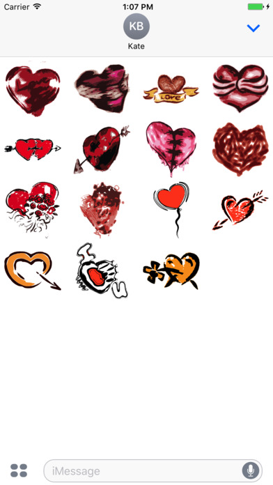 Hearts Lovely Stickers screenshot 2