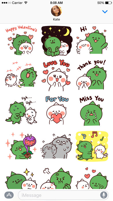 Dino Love stickers screenshot 3