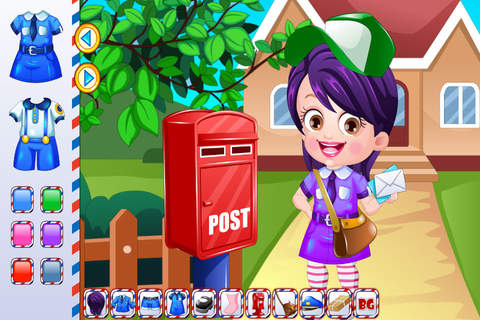 Baby Postwoman Dressup screenshot 2