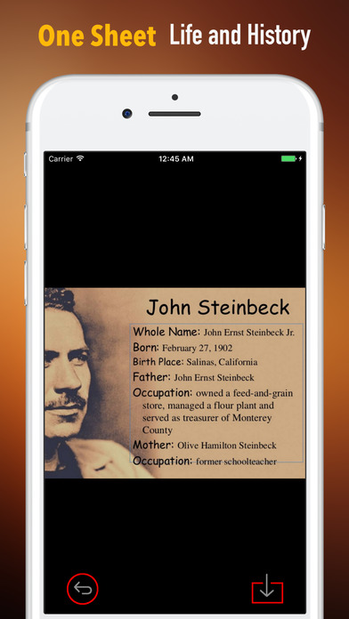 Biography and Quotes for John Steinbeck-Life screenshot 2