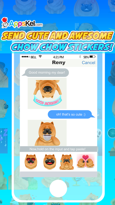 Chowmoji: Chow-Chow Dog Emoji & Stickers App screenshot 3