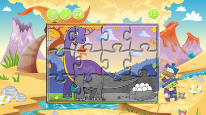 Kids Zoo Dinosaur's Jigsaw-Puzzle of Jurassic Game screenshot 3