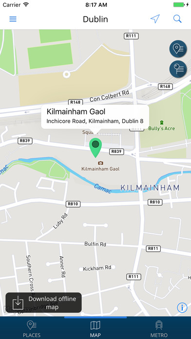 Dublin Travel Guide with Offline Street Map screenshot 3