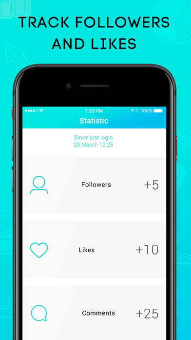 Followers and likes analytics for social network + screenshot 3
