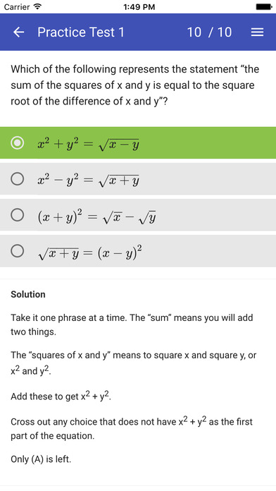 SAT Maths Practice Tests - No Calculator screenshot 3