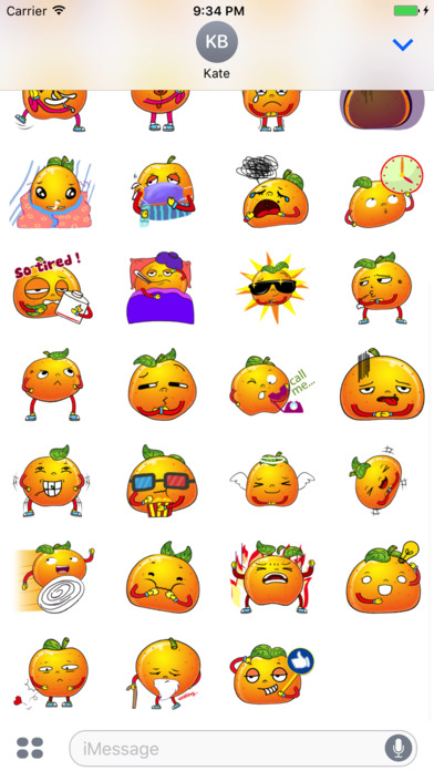 Emoji Oranges Stickers screenshot 4