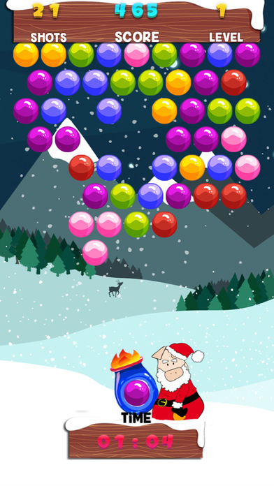 Santa Pappy Pig Bubble Shooter Game screenshot 2