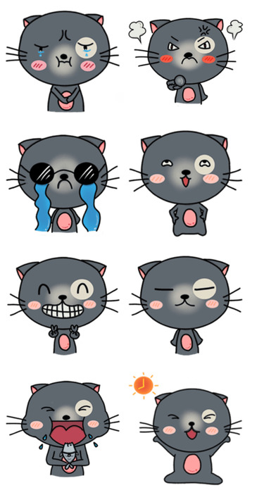 Grey Cat Stickers screenshot 4