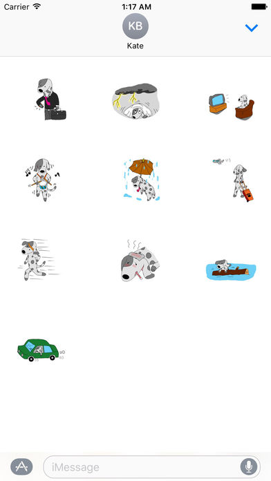 Funny Dalmatian Dog Stickers screenshot 3