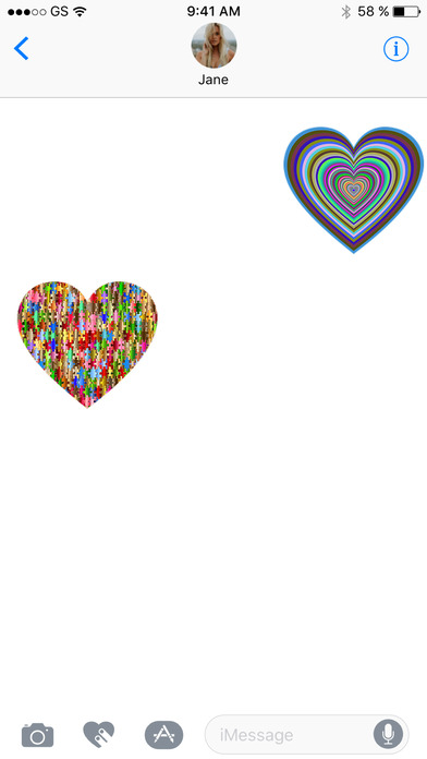Colorful Hearts Sticker Pack screenshot 2