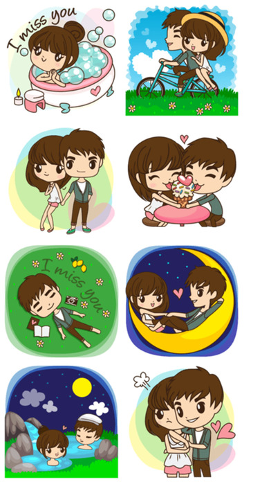 Couple on Vacation Stickers screenshot 4