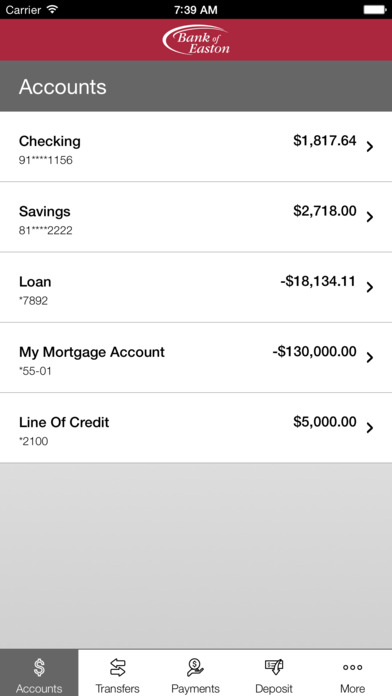 Bank of Easton Mobile Banking screenshot 3
