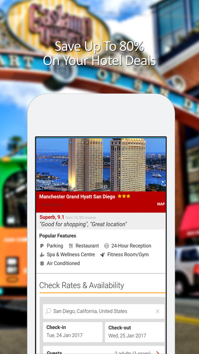 San Diego Hotel Booking 80% Deals screenshot 2