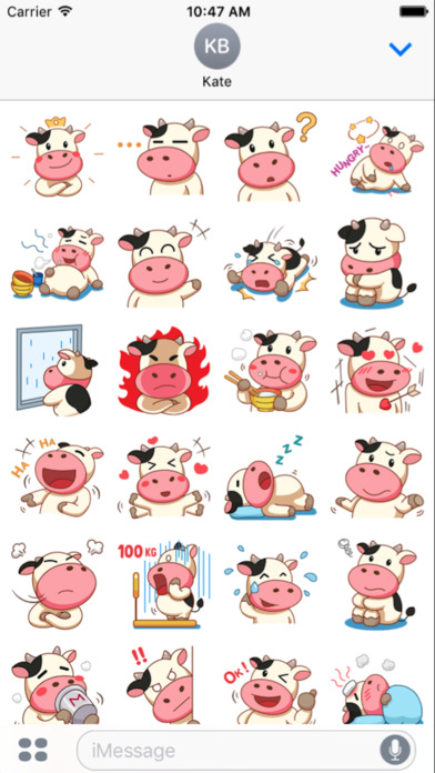 Momo Cow Sticker screenshot 2