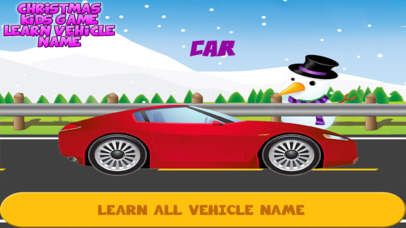 Christmas Kids  Game Learn Vehicle Name screenshot 3