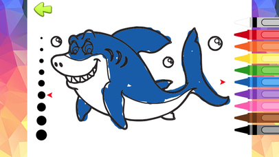 Ocean Shark animal Sea Coloring Game Book for Kid screenshot 3
