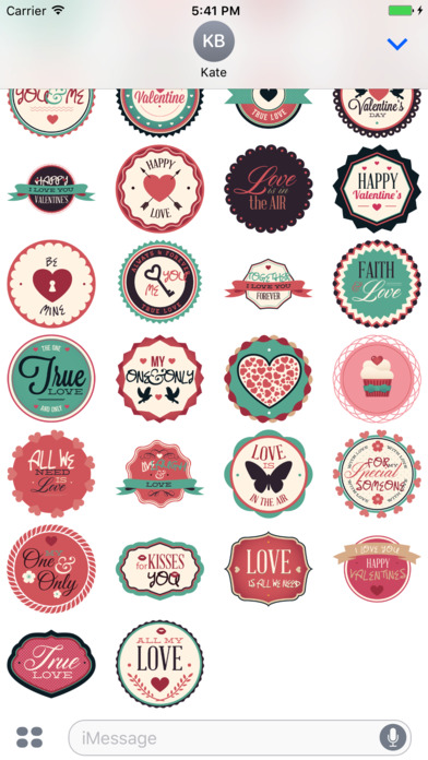 Valentine's Day Badge & Label Stickers Vol 01 screenshot 2