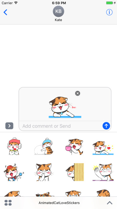 Animated Cat Love Stickers screenshot 2