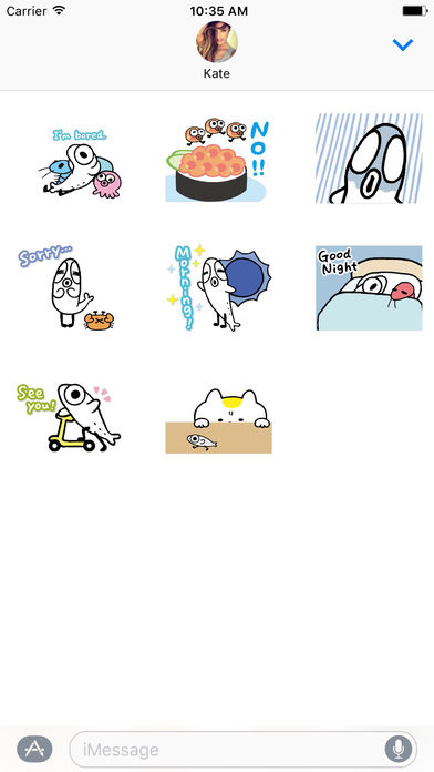 Cutie Fish Dance Animated Stickers screenshot 3