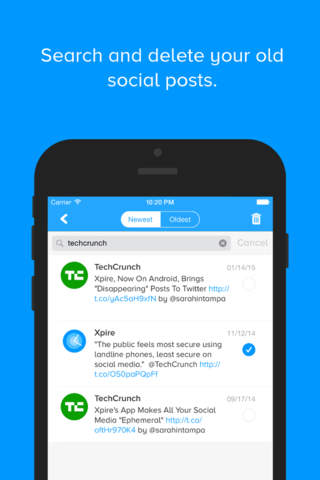 Xpire - Clean up social media screenshot 4