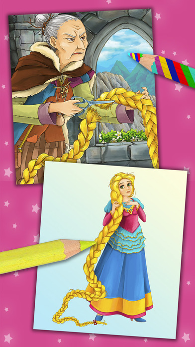 Rapunzel Magic Princess Kids Coloring Book – Pro screenshot 4