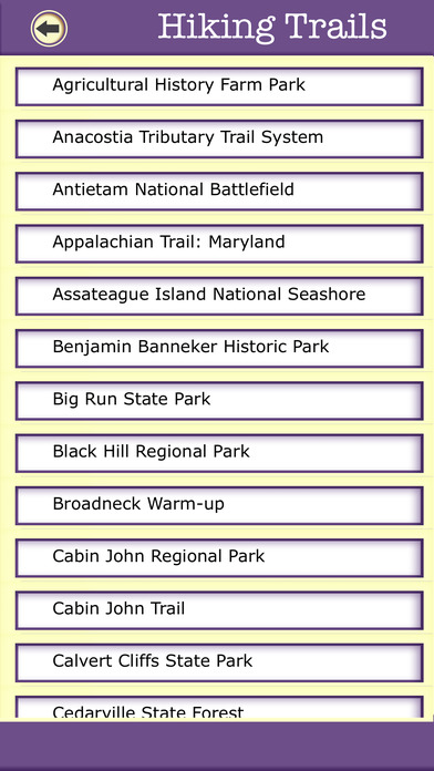 Maryland Campgrounds & Hiking Trails,State Parks screenshot 4