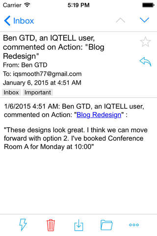 IQTell, Email + Task Management in One Place GTD® screenshot 3